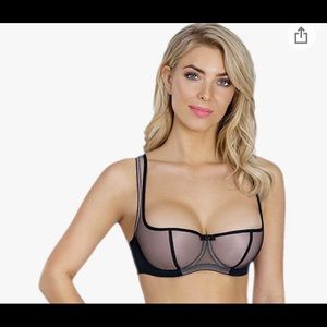Demi cup lightly lined underwire bra 🖤